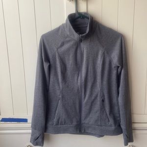All in Motion Athletic Zippered High Neck Jacket Grey (S)